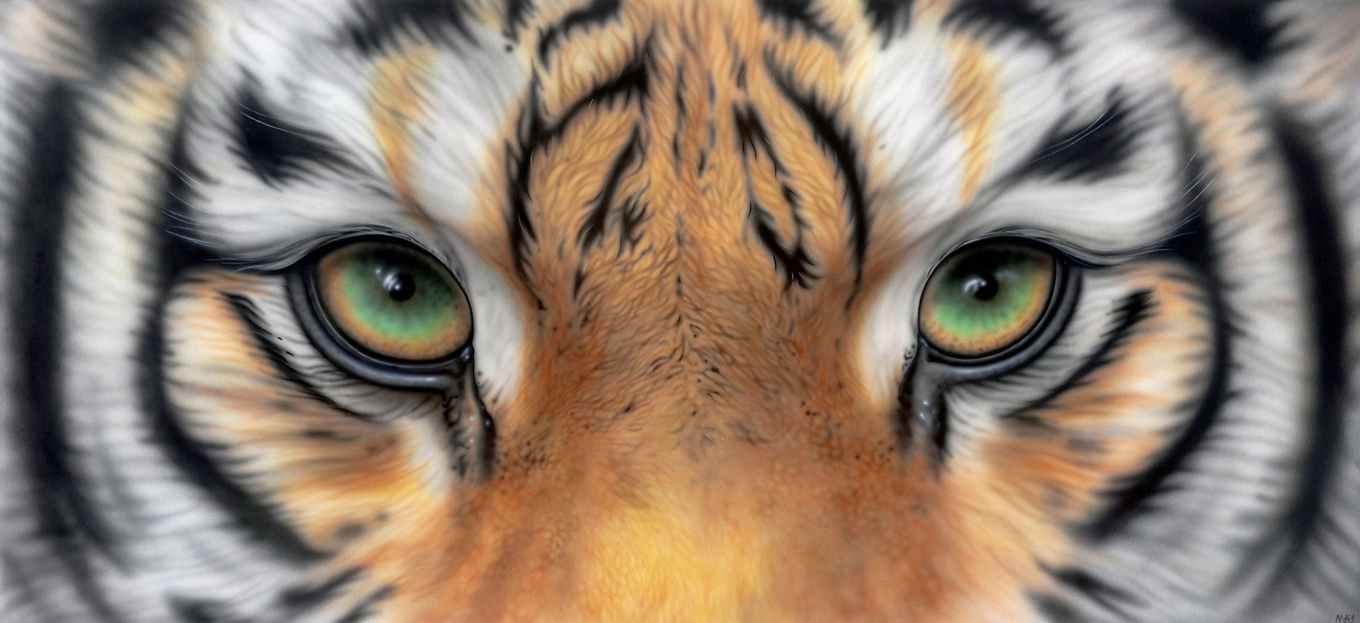 Tiger green eyes