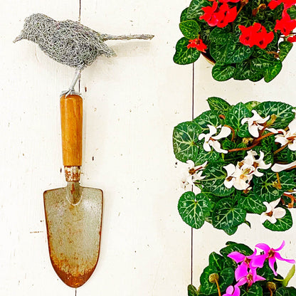 David Metcalff  || Handmade Bird || Mounted on Reclaimed Tool